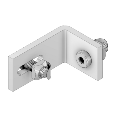 41-420-1 MODULAR SOLUTIONS ALUMINUM BRACKET GUARD UNIT FIXING ANGLE
